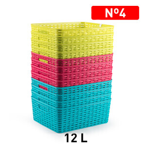 P.Forte Koš plast Rattan Classic 12l (12/bal)