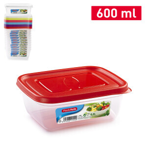 P.Forte Dóza plast Modern obdél.600ml Color (12/bal)