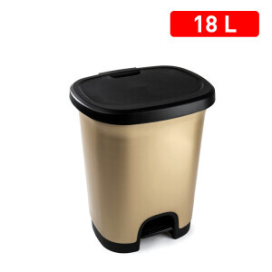 P.Forte Koš odpadkový 18L Black+Oro (12/krt)