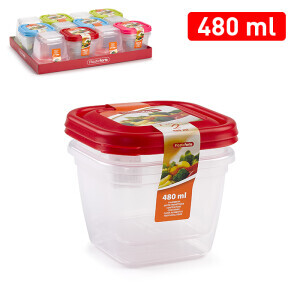 P.Forte Dóza plast set hran.2*480ml Color (12/bal)