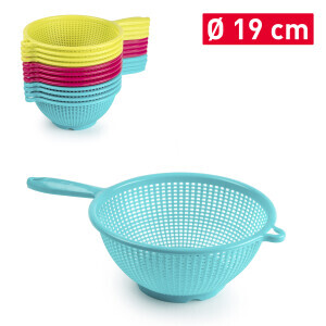 P.Forte Cedník plast s rukojetí 19cm Color (12/bal)