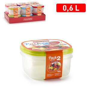 P.Forte Dóza plast pack hran.2*600ml Color (12/bal)