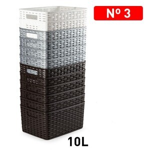 P.Forte Koš plast Rattan 10l (12/bal)