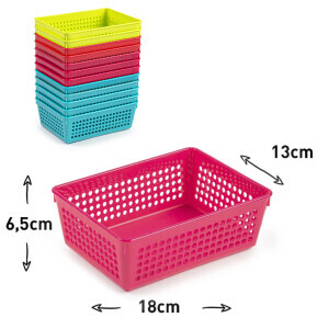 P.Forte Košík plast Multi 18*13*6,5cm Color (12/bal)
