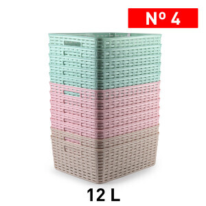P.Forte Koš plast Rattan Classic Surt 12l (12/bal)