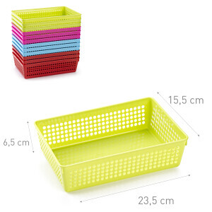 P.Forte Košík plast Multi 23,5*15,5*6,5cm Color (12/bal)