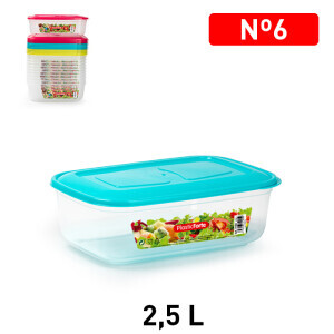 P.Forte Dóza plast Classic obdél.2,5l Color (12/bal)