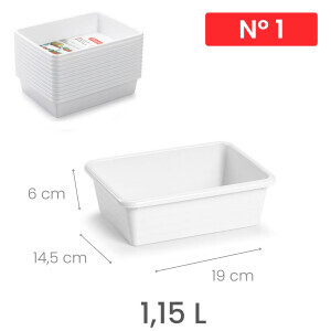 P.Forte Organizér do lednice 890ml White (12/bal)