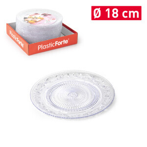 P.Forte Podnos plast Crystal 18cm Trans. (24/bal)