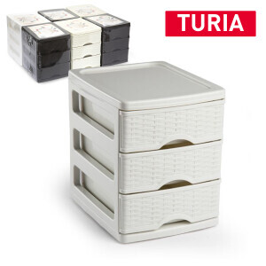 P.Forte Pořadač 3 šuplíky 17x13,5x17cm Turia(6/bal)