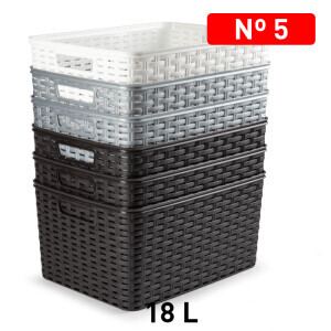 P.Forte Koš plast Rattan 18l (6/bal)