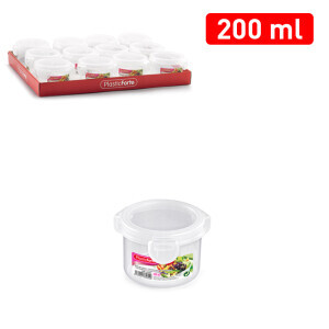 P.Forte Dóza plast Click kul.200ml Tran. (12/bal)