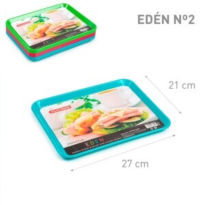 P.Forte Podnos plast Eden 27*21cm  Color (12/bal)