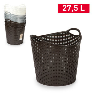 P.Forte Košík plast Rattan s uchem 27,5l (12/bal)