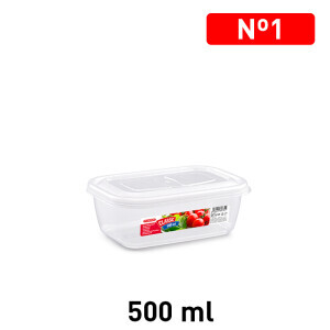 P.Forte Dóza plast Classic obdél.500ml Tran. (12/bal)