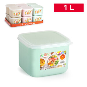 P.Forte Dóza plast Bento Combi čtver. 1l VRM (12/bal)