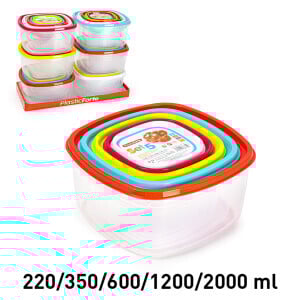 P.Forte Dóza plast set 220/350/600/1200/2000ml (6/bal)