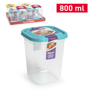 P.Forte Dóza plast Hight hran.800ml Color (12/bal)