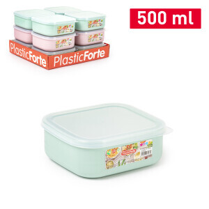 P.Forte Dóza plast Bento Combi čtver. 500Ml VRM (12/bal)