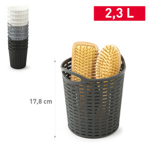 P.Forte Košík plast Rattan s uchem 2,3l (12/bal)