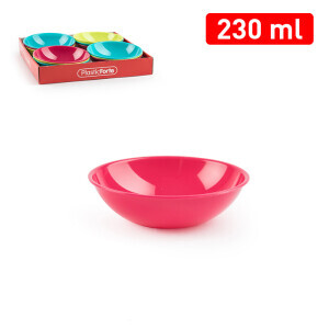 P.Forte Miska plast Mini kul.230ml Color (12/bal 288/krt)