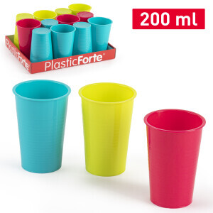 P.Forte Kelímek plast 200ml Color (12/bal)