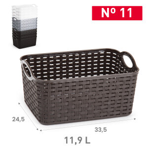 P.Forte Košík plast Rattan 11,9L (12/bal)