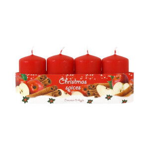 Bartek Svíčka adventní 40/70 4ks Christmas Spices Cinnamon&Apple (26/krt)