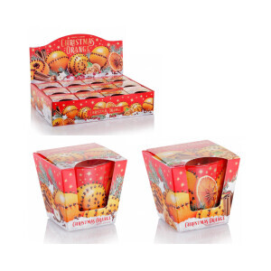 Bartek 115g Svíčka ve skle Christmas Orange (12/krt)