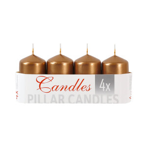Golden D. svíčka adventní 40/70mm 4ks Metalic Copper (24/krt)