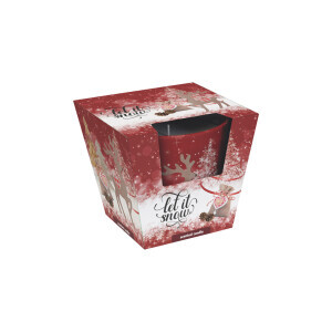 Santo 115g svíčka ve skle Christmas Let it Snow (6/krt)