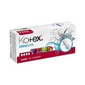 Kotex tampony Ultra Sorb 16ks Super (12/krt)