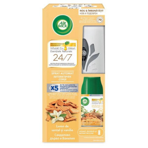 Airwick 250ml Freshmatic komplet Vanilka a santalové dřevo (4/krt)