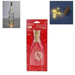 Toro Dekorační zátka s řetězem 10LED korek (24/krt)