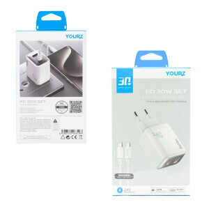 Nabiječka  30W USB/Type C s Type C kabel (100/krt)