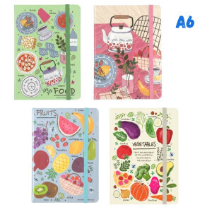 Poznámkový blok A6/80list Foods (100/bal 200/krt)