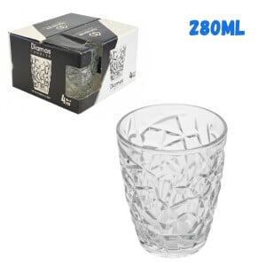 Sklenice Diamas 280ml 4ks(12/krt)