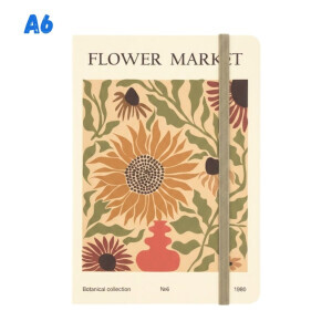 Poznámkový blok A6/80list Flower Market (100/bal 200/krt)