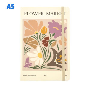 Poznámkový blok A5/80list Flower Market (48/bal 96/krt)