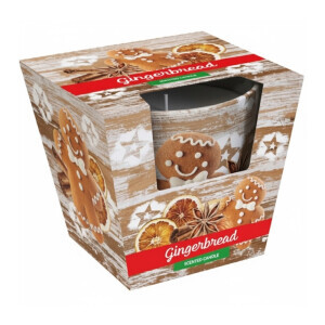 Santo 115g svíčka ve skle Christmas GINGERBREAD(6/krt)