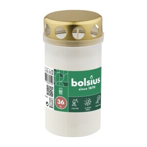 Bolsius Svíčka hřbitovní 36h White (20/krt)