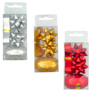 Dárková rozeta + stuhy (12/bal 480/krt)