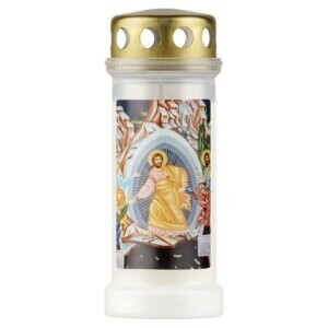 Bolsius Svíčka hřbitovní NR6 70h jesus resurrection(12/bal)