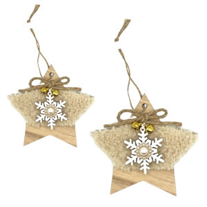 Vánoční dekorace na zavěšení dřevěné (12/bal 600/krt)