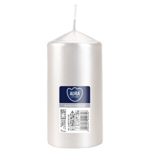 Bispol Svíčka Pillar 50/120 a1 white pearl(6/krt)