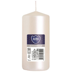 Bispol Svíčka Pillar 50/100 a1 white pearl(8/krt)