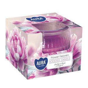 Bispol Svíčka ve skle sn69-469 flower heaven(6/krt)