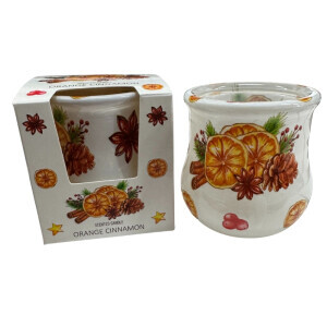 Santo 80g svíčka ve skle Orange Cinnamon (12/krt)