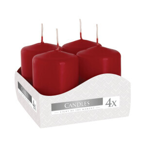 Bispol Svíčka adventní 4ks SW40/60 Nometal Bordo (12/krt)