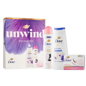 Dove Dár.sada F 250ml SG+150ml Spray+90g Soap Unwind (6/krt)